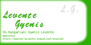 levente gyenis business card